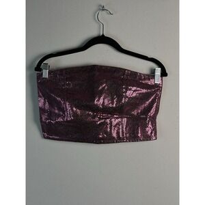 Anthropologie Hosbjerg Klume Metallic Strapless Top Size Medium